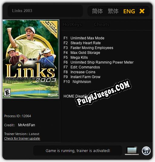 Entrenador liberado a Links 2003 [v1.0.1]