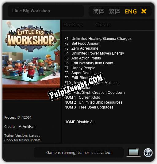 Entrenador liberado a Little Big Workshop [v1.0.7]