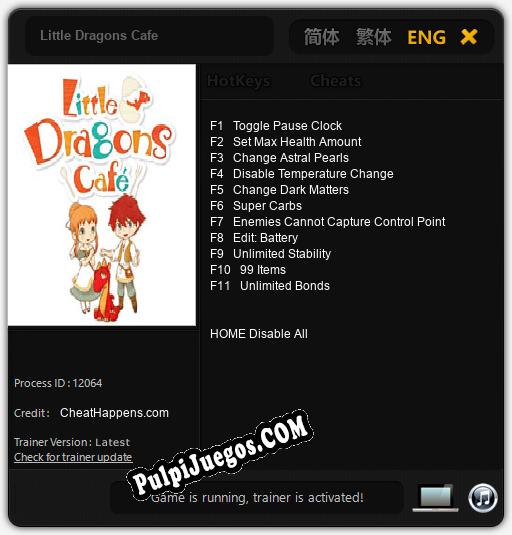 Little Dragons Cafe: Cheats, Trainer +11 [CheatHappens.com]