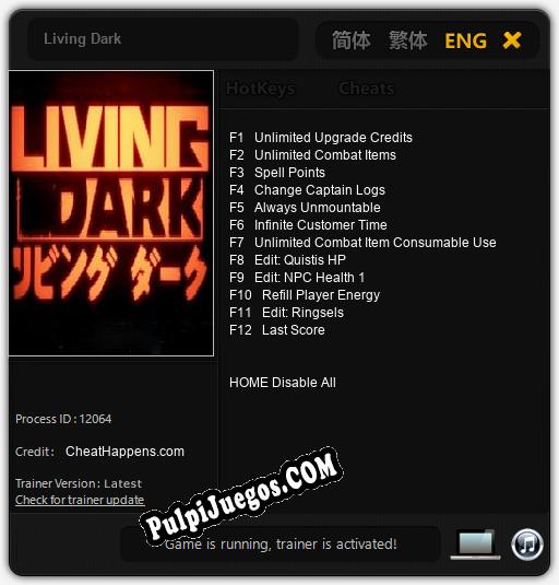 Living Dark: Treinador (V1.0.14)