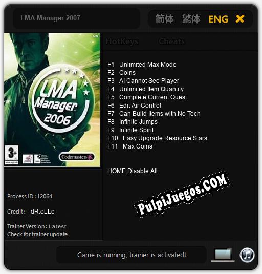 Entrenador liberado a LMA Manager 2007 [v1.0.9]