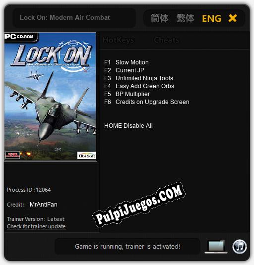 Entrenador liberado a Lock On: Modern Air Combat [v1.0.6]