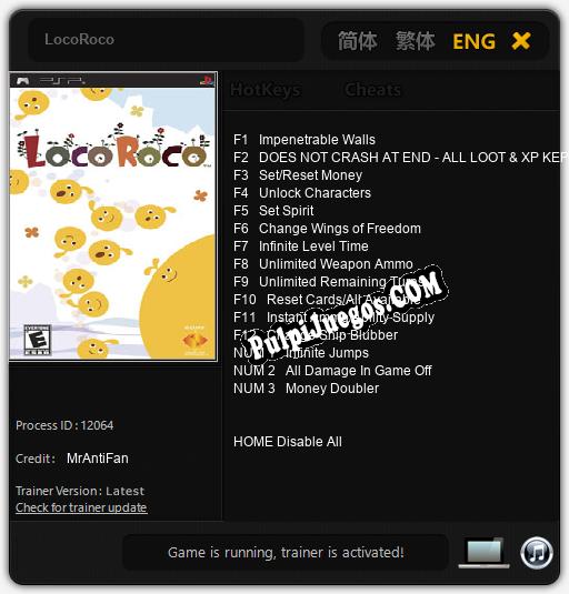 LocoRoco: Trainer +15 [v1.4]