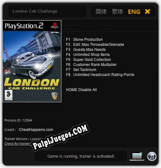 London Cab Challenge: Treinador (V1.0.77)