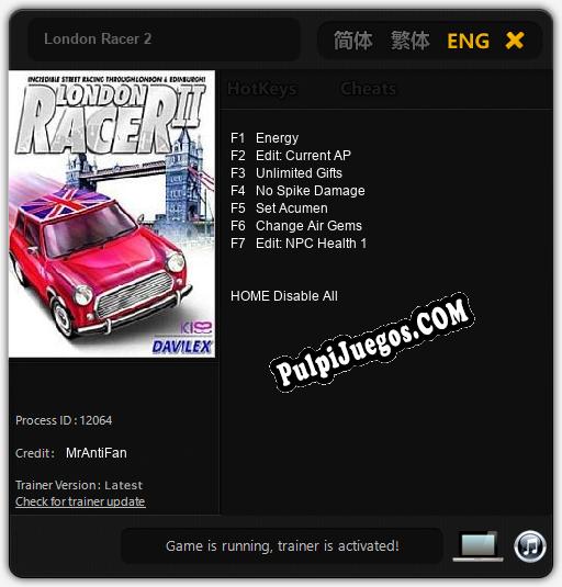 London Racer 2: Cheats, Trainer +7 [MrAntiFan]