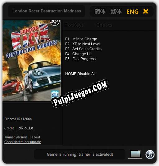 London Racer Destruction Madness: Cheats, Trainer +5 [dR.oLLe]