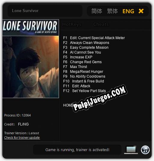 Lone Survivor: Treinador (V1.0.17)