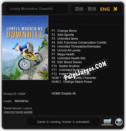 Entrenador liberado a Lonely Mountains: Downhill [v1.0.1]