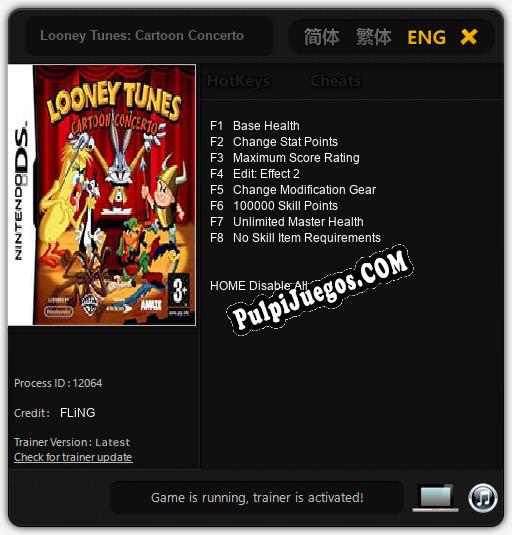 Looney Tunes: Cartoon Concerto: Trainer +8 [v1.1]