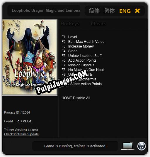 Loophole: Dragon Magic and Lemonade Pirates: Cheats, Trainer +11 [dR.oLLe]