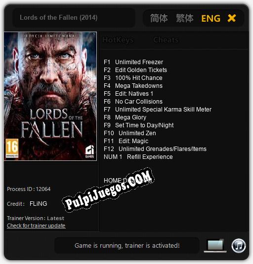 Lords of the Fallen (2014): Cheats, Trainer +13 [FLiNG]