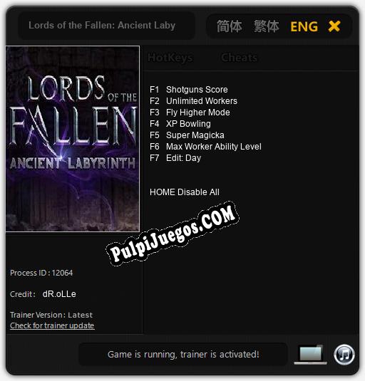 Lords of the Fallen: Ancient Labyrinth: Trainer +7 [v1.8]