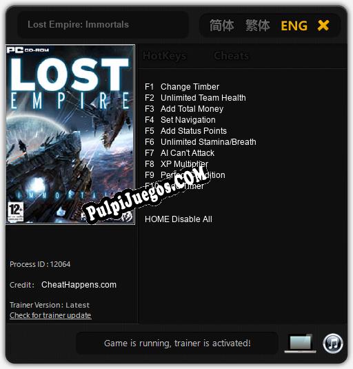 Lost Empire: Immortals: Trainer +10 [v1.5]