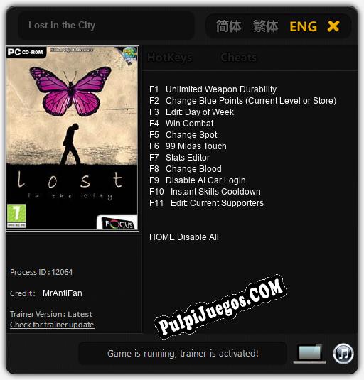 Entrenador liberado a Lost in the City [v1.0.5]