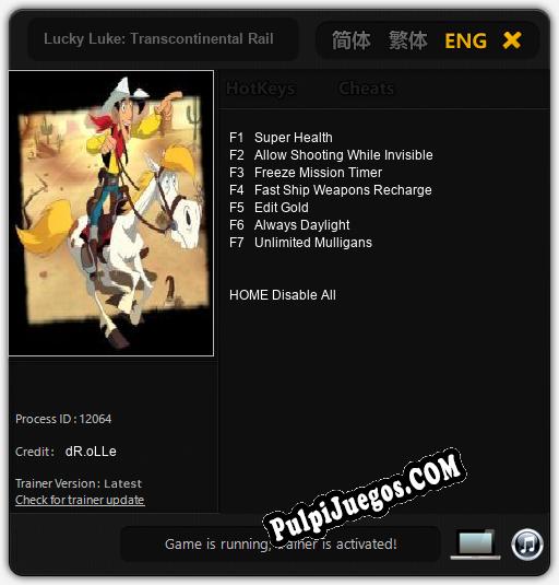 Lucky Luke: Transcontinental Railroad: Cheats, Trainer +7 [dR.oLLe]