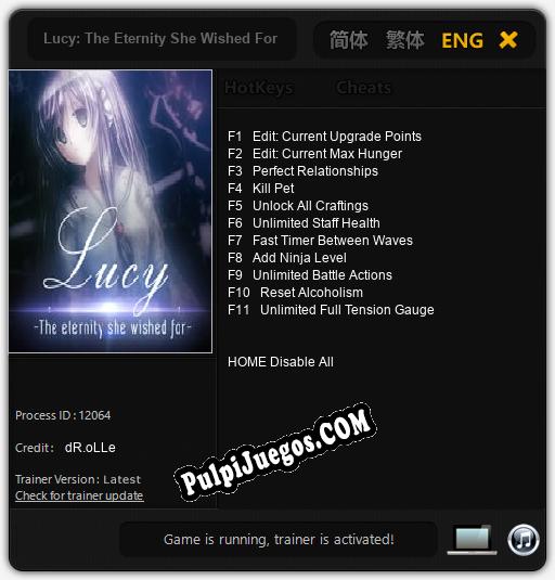 Lucy: The Eternity She Wished For: Treinador (V1.0.2)