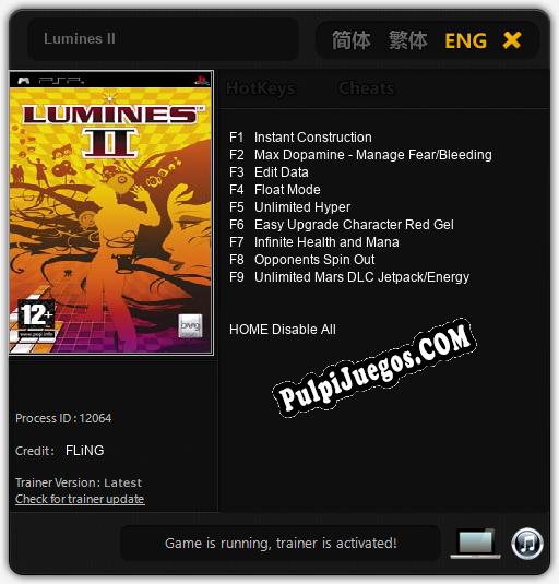 Entrenador liberado a Lumines II [v1.0.2]