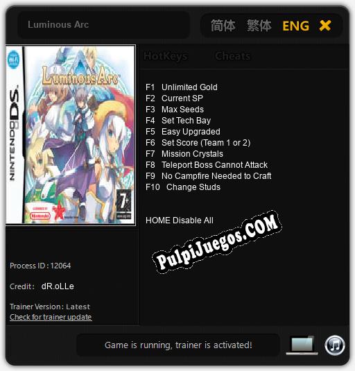 Entrenador liberado a Luminous Arc [v1.0.7]