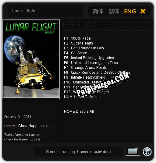 Entrenador liberado a Lunar Flight [v1.0.1]