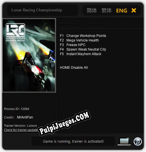 Lunar Racing Championship: Treinador (V1.0.12)