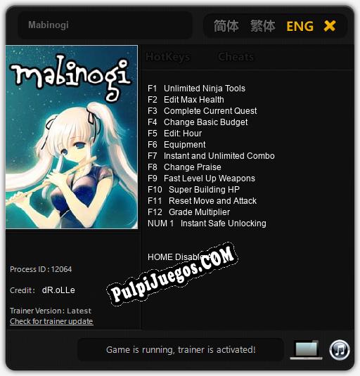 Mabinogi: Treinador (V1.0.26)