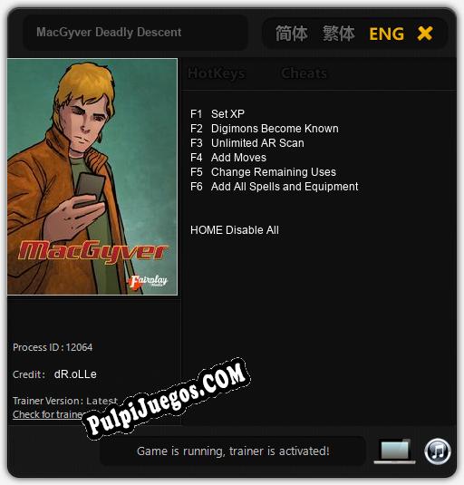 Entrenador liberado a MacGyver Deadly Descent [v1.0.7]