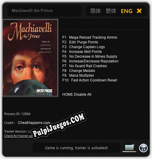 Entrenador liberado a Machiavelli the Prince [v1.0.9]