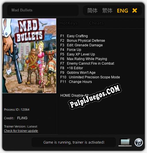 Mad Bullets: Treinador (V1.0.69)