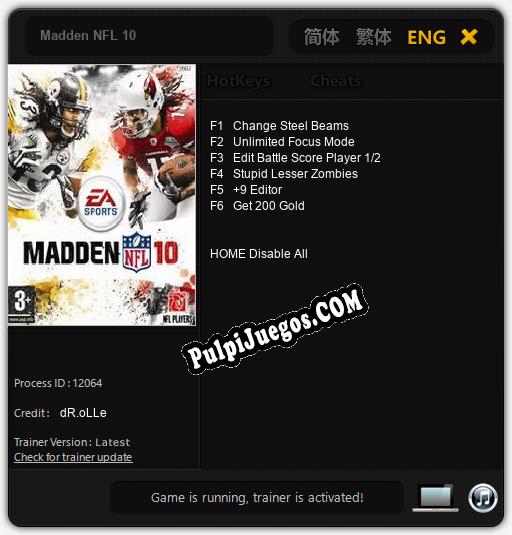 Entrenador liberado a Madden NFL 10 [v1.0.3]