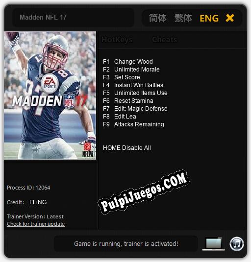 Madden NFL 17: Trainer +9 [v1.6]