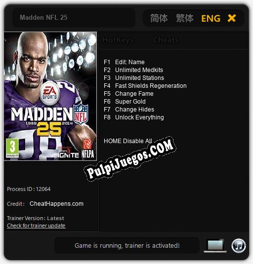 Madden NFL 25: Cheats, Trainer +8 [CheatHappens.com]