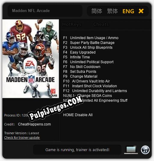 Entrenador liberado a Madden NFL Arcade [v1.0.7]