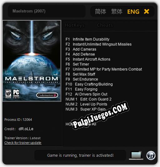 Maelstrom (2007): Treinador (V1.0.54)