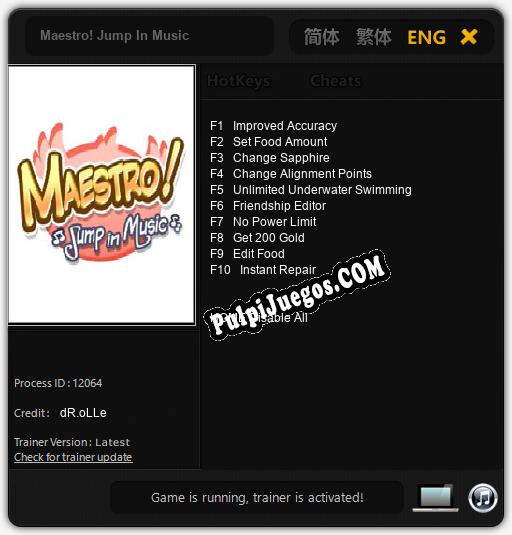 Entrenador liberado a Maestro! Jump In Music [v1.0.6]