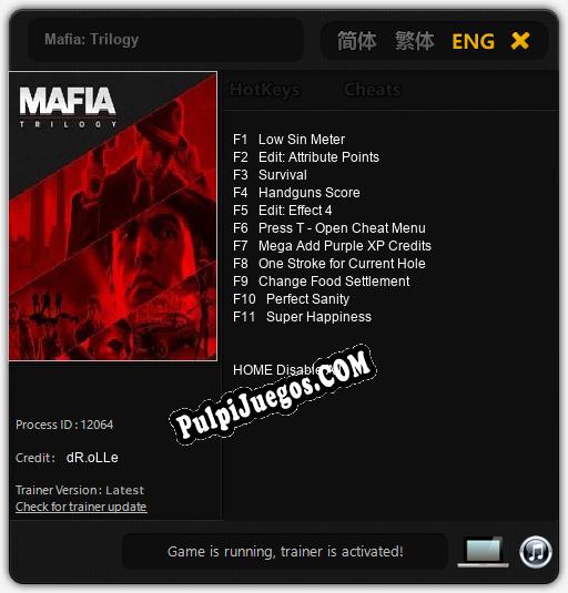 Entrenador liberado a Mafia: Trilogy [v1.0.9]