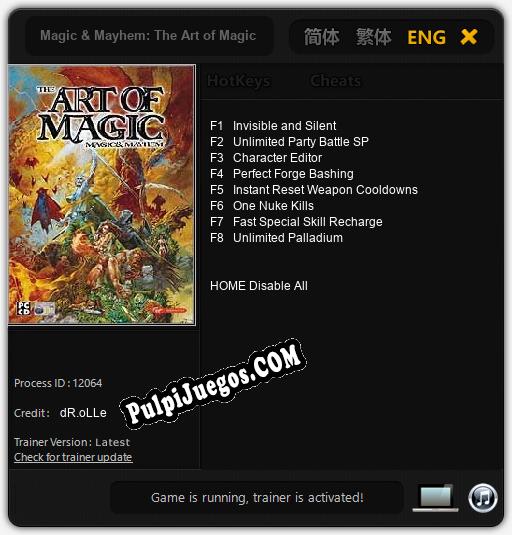 Magic & Mayhem: The Art of Magic: Trainer +8 [v1.4]