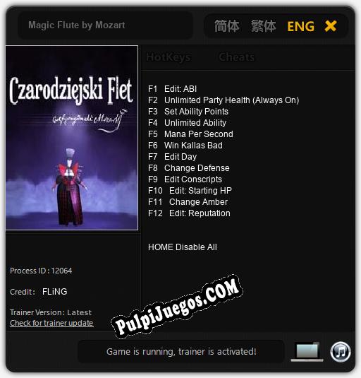 Magic Flute by Mozart: Cheats, Trainer +12 [FLiNG]