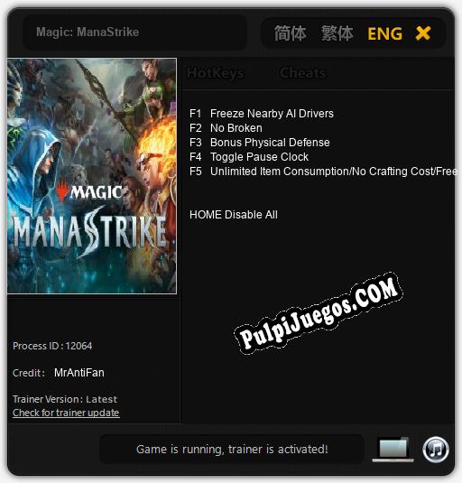 Entrenador liberado a Magic: ManaStrike [v1.0.9]