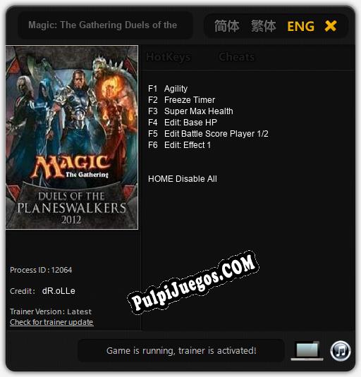 Magic: The Gathering Duels of the Planeswalkers 2012: Trainer +6 [v1.1]