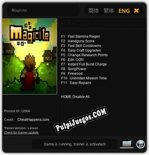 Magicite: Cheats, Trainer +11 [CheatHappens.com]