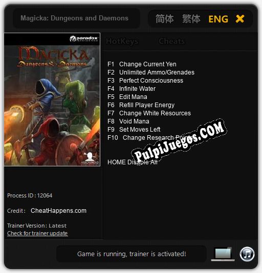 Magicka: Dungeons and Daemons: Trainer +10 [v1.8]