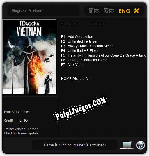 Magicka: Vietnam: Treinador (V1.0.70)