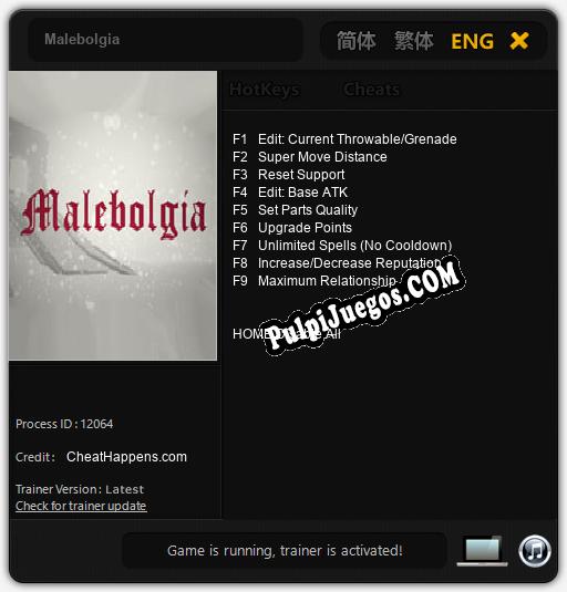 Malebolgia: Cheats, Trainer +9 [CheatHappens.com]