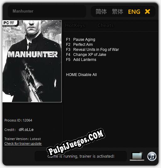 Manhunter: Trainer +5 [v1.3]