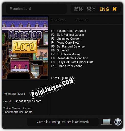 Mansion Lord: Treinador (V1.0.53)