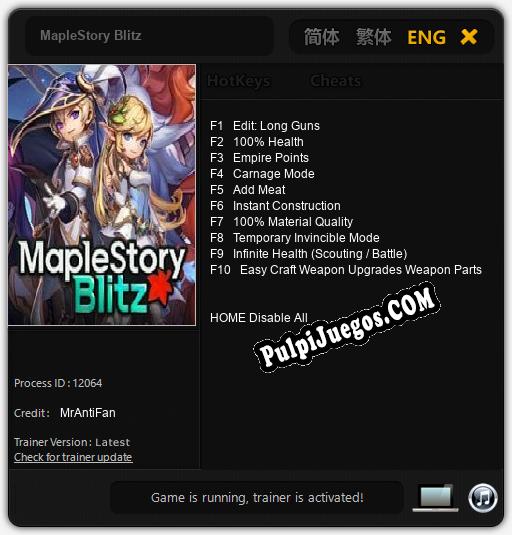 MapleStory Blitz: Trainer +10 [v1.7]