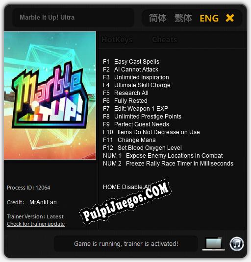 Entrenador liberado a Marble It Up! Ultra [v1.0.2]