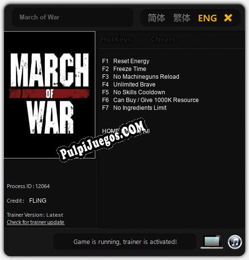 Entrenador liberado a March of War [v1.0.7]