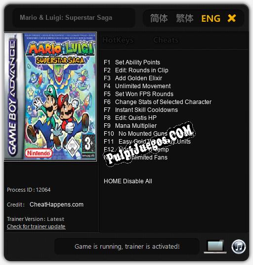 Mario & Luigi: Superstar Saga: Cheats, Trainer +13 [CheatHappens.com]