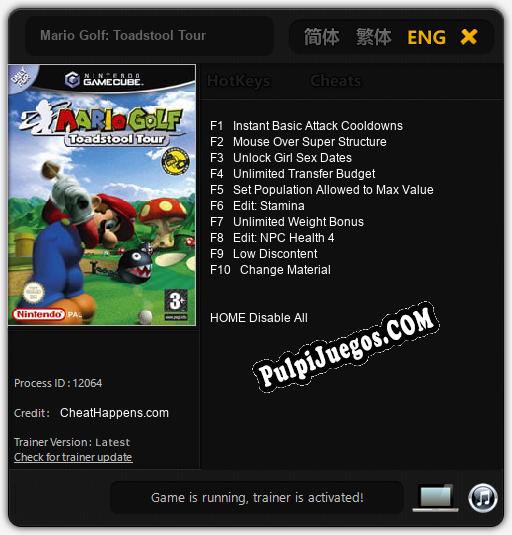 Entrenador liberado a Mario Golf: Toadstool Tour [v1.0.3]